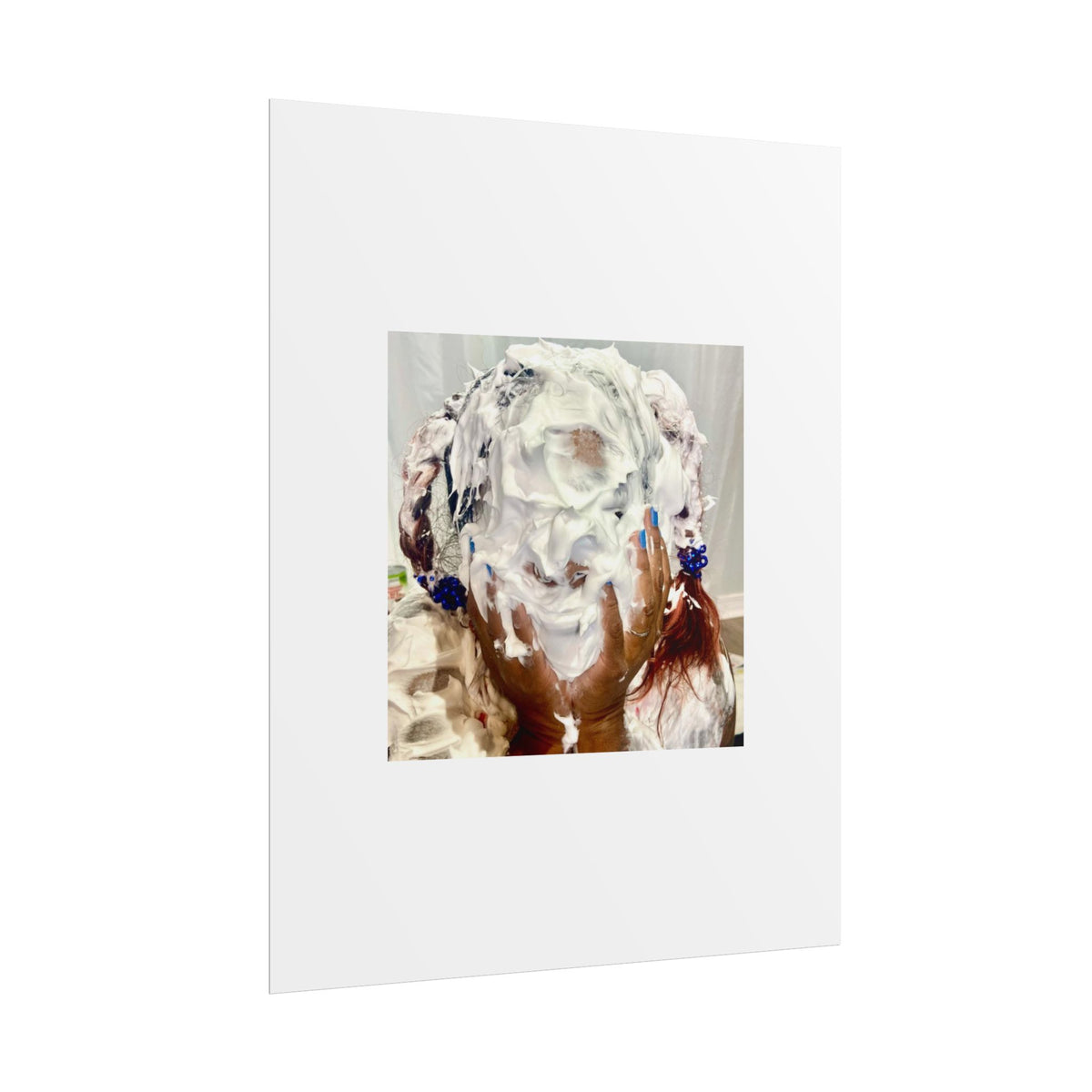 Rolled Poster — Shaving Cream Face Print