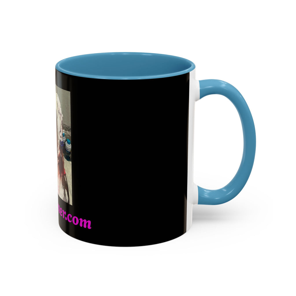 Photo Accent Coffee Mug — Personalized Portrait Mug with Bold Black Accent
