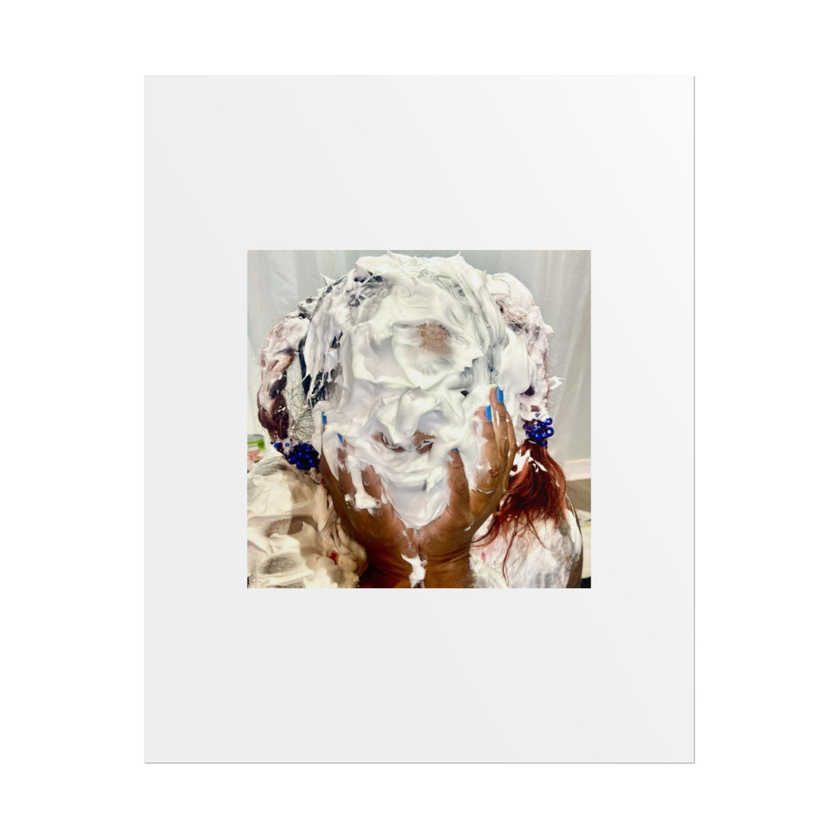 Rolled Poster — Shaving Cream Face Print