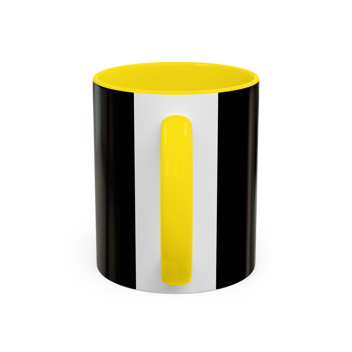 Photo Accent Coffee Mug — Personalized Portrait Mug with Bold Black Accent