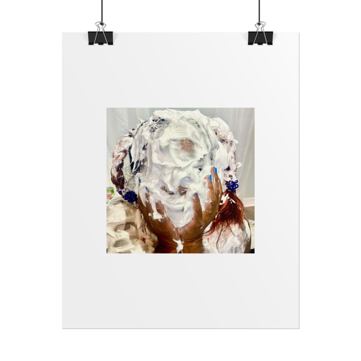 Rolled Poster — Shaving Cream Face Print