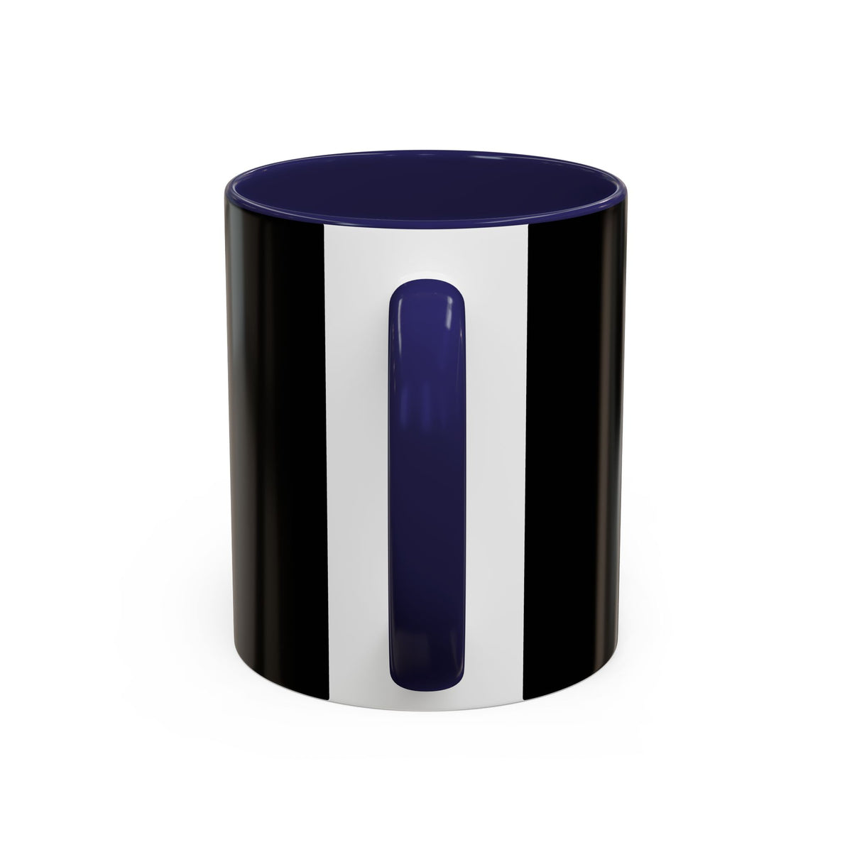 Photo Accent Coffee Mug — Personalized Portrait Mug with Bold Black Accent