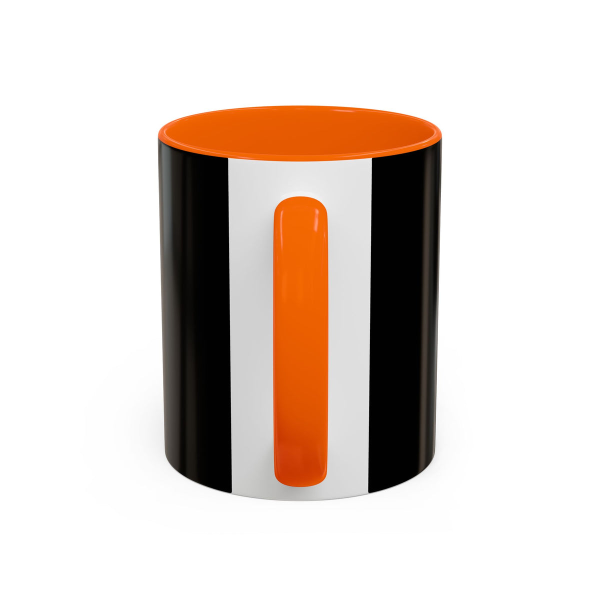 Photo Accent Coffee Mug — Personalized Portrait Mug with Bold Black Accent