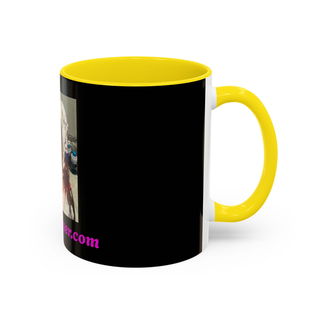 Photo Accent Coffee Mug — Personalized Portrait Mug with Bold Black Accent
