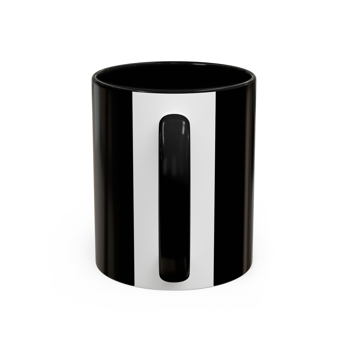 Photo Accent Coffee Mug — Personalized Portrait Mug with Bold Black Accent