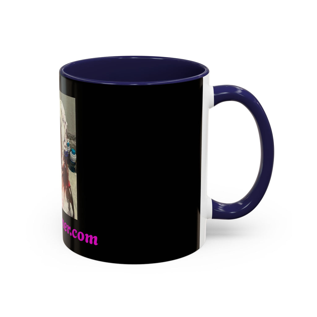 Photo Accent Coffee Mug — Personalized Portrait Mug with Bold Black Accent